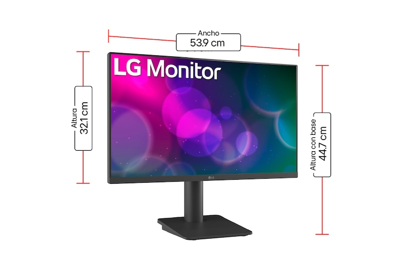 Dimensiones Monitor IPS Full HD de 24 pulgadas